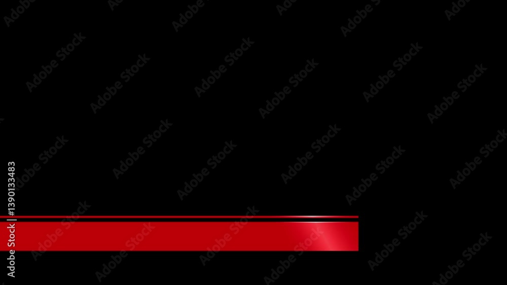 The lower third of corporate news is red on a black background. 4K