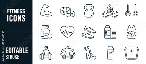 Fitness and Sport Icons for Health and Wellness