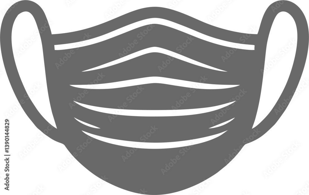 custom made wallpaper toronto digitalA flat gray face mask illustration representing health, safety, and hygiene protection. Ideal for medical use, posters, digital graphics, or awareness campaign visuals.