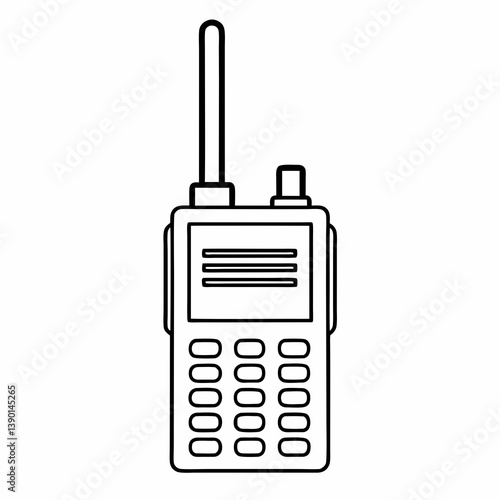 Communication Device Vector with Antenna.