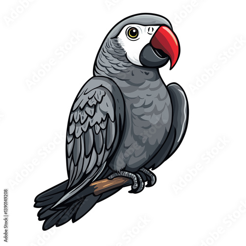 vector illustration of a parrot
