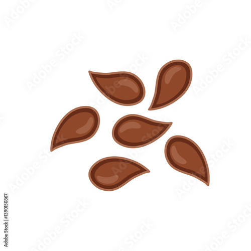 Flax seeds icon. Vector illustration in flat style.