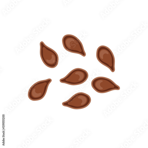 Flax seeds icon. Vector illustration in flat style.