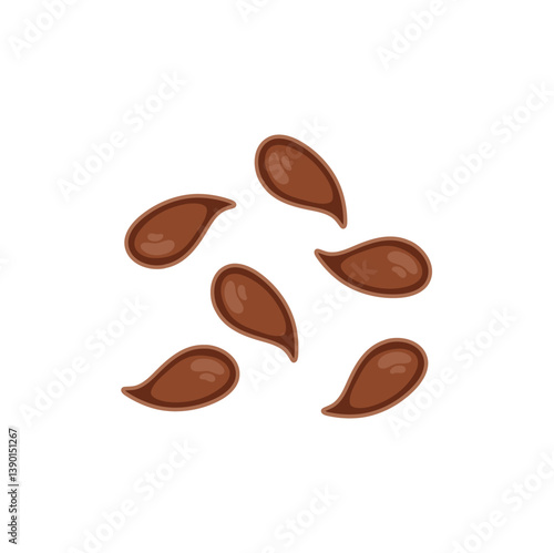 Flax seeds icon. Vector illustration in flat style.