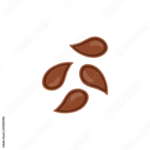 Flax seeds icon. Vector illustration in flat style.