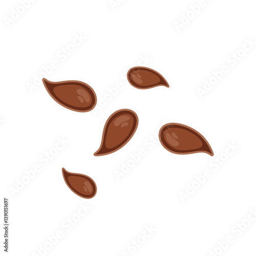 Flax seeds icon. Vector illustration in flat style.