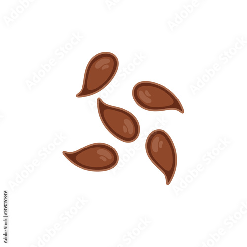Flax seeds icon. Vector illustration in flat style.