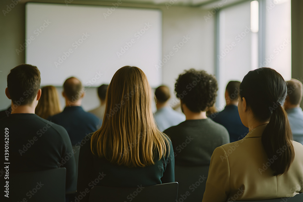 Obraz premium People Attending a Seminar in a Modern Conference Room