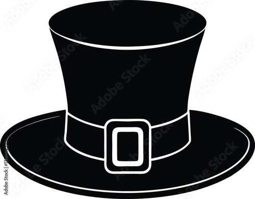 black top hat vector
