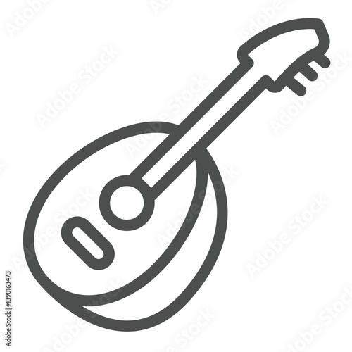 Domra line icon, string instrument concept. Vector graphics. Musical sign on white background, outline style icon for mobile or web design.