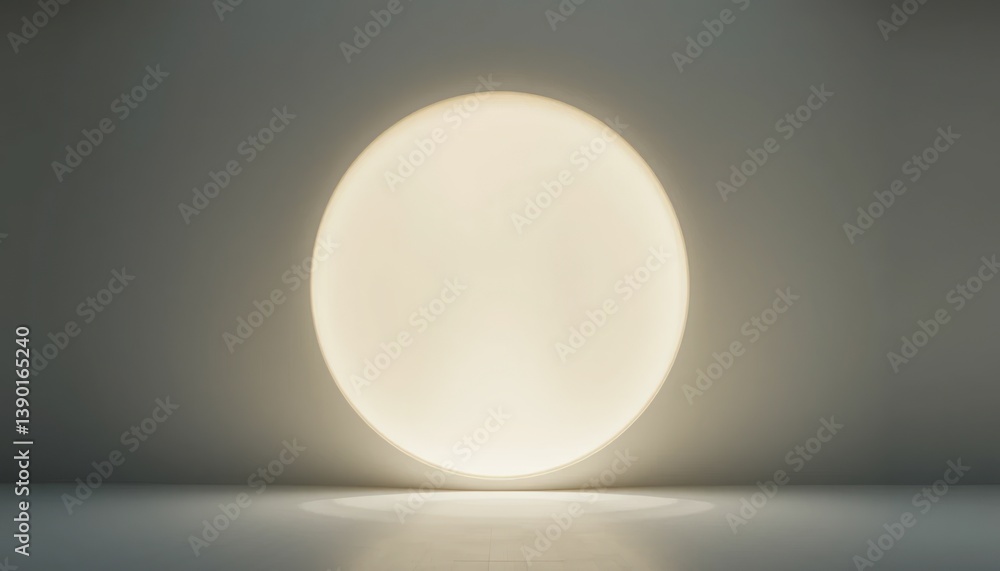 Illuminating orb effect studio setting digital art minimalist environment close-up perspective concept of light and space Illuminating orb effect studio setting digital art minimalist environment close-up perspective concept of light and space