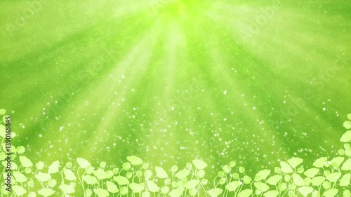 森　花が咲く　光　キラキラ