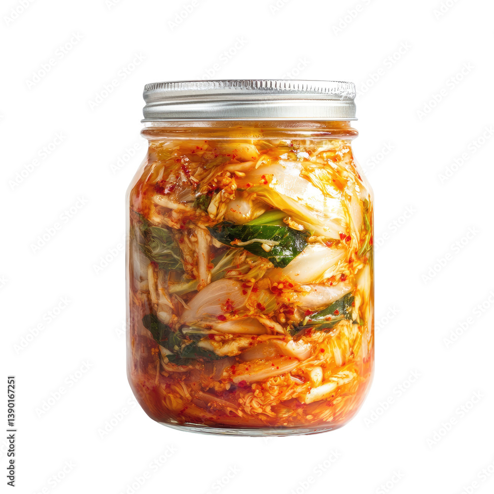 Fermented Kimchi Jar on transparent background Fermented Kimchi Jar on transparent background