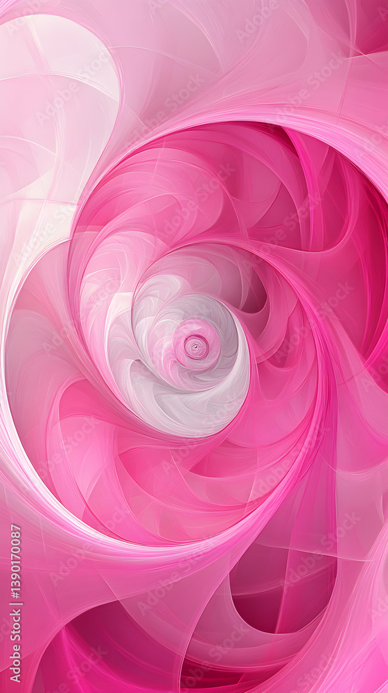 Abstract Swirling Pink Fractal Art with Soft Gradients and Flowing Shapes Abstract Swirling Pink Fractal Art with Soft Gradients and Flowing Shapes