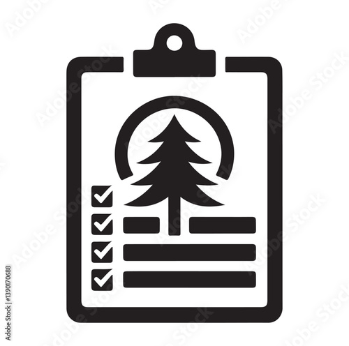 Minimal Checklist logotype, to-do list with checkmarks icon Silhouettes Vector Icon.