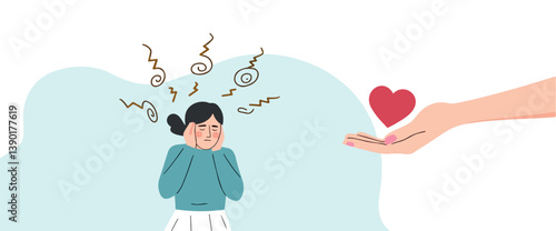 woman experiencing mental distress receives compassionate support