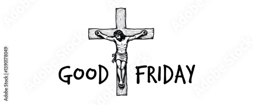 monochrome of jesus christ on the for good friday