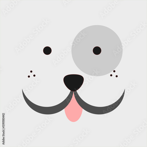 simple dog face design template