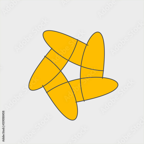 simple star flower vector design