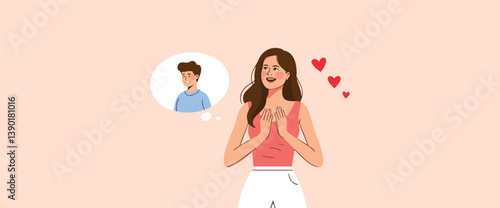 woman joyfully expresses her affection for a man depicted in a loving and hopeful