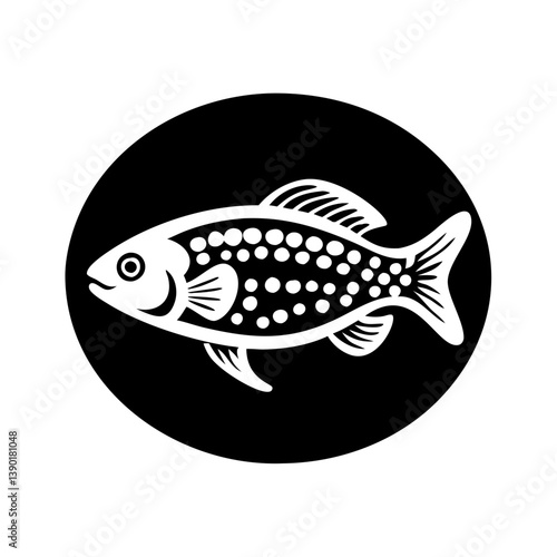 celestial pearl danio fish icon, celestial pearl danio fish line art - simple line art of celestial pearl danio fish, perfect for celestial pearl danio fish logos and icons