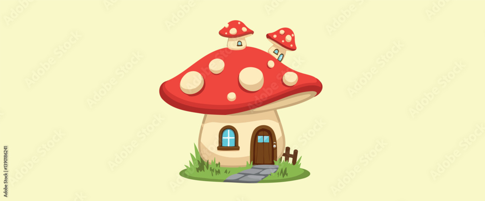 charming red mushroom house charming red mushroom house