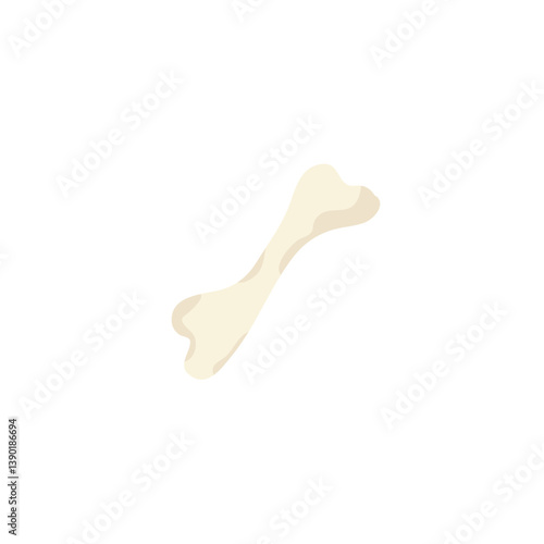 Cartoon fossil bone. Prehistoric animal fossil icon. Vector illustration.