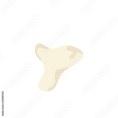 Cartoon fossil bone. Prehistoric animal fossil icon. Vector illustration.