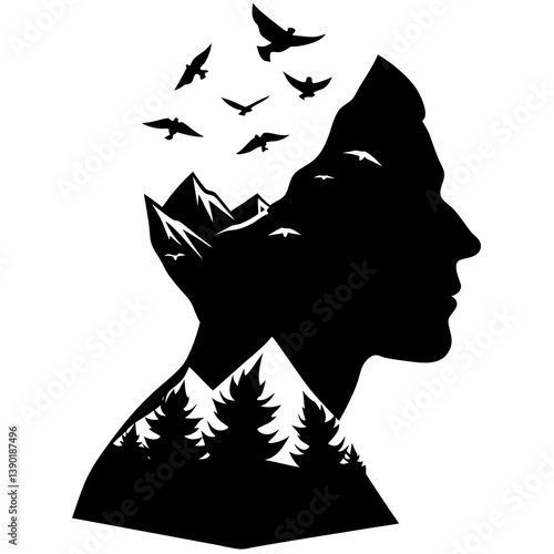 Double Exposure Silhouette