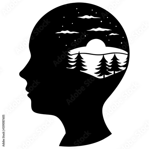 Double Exposure Silhouette