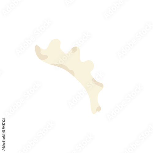 Cartoon fossil bone. Prehistoric animal fossil icon. Vector illustration.