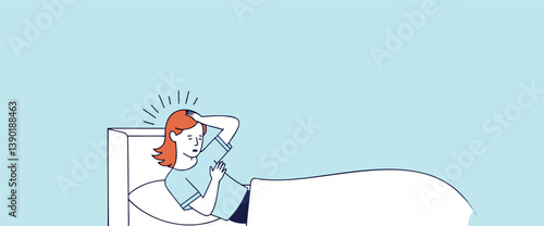woman experiencing discomfort and sleeplessness in bed