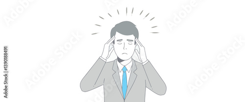 man in a suit experiencing stress and mental fatigue