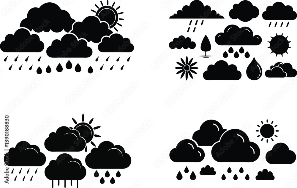vector illustration of a cloud, weather forecast icon, Parts of the Day Morning,
Afternoon, Noon, Evening ,Night silhouette Icons, rainy,cloudy and sunny silhouette vector symbol on white background. vector illustration of a cloud, weather forecast icon, Parts of the Day Morning,
Afternoon, Noon, Evening ,Night silhouette Icons, rainy,cloudy and sunny silhouette vector symbol on white background.