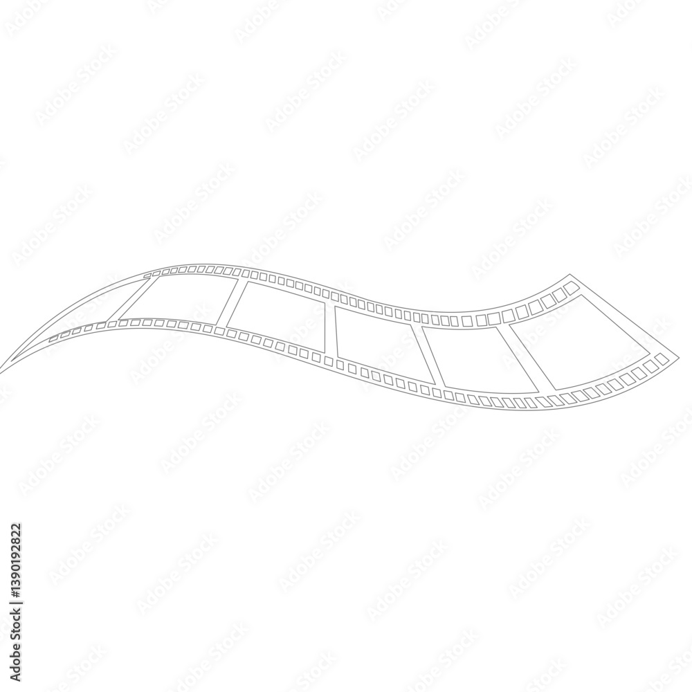 Fototapeta premium Film Movie Drawing outlined Illustration