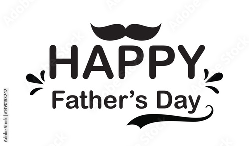 Happy Father's Day editable Calligraphy greeting card. Happy father's day vector lettering background. Happy Fathers Day calligraphy