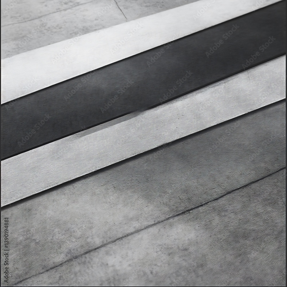 Gray and black stripes on textured floor Gray and black stripes on textured floor