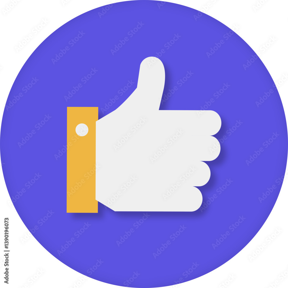 Thumbs up icon , vector illustration with hand finger symbol for social media like button sign of success Thumbs up icon , vector illustration with hand finger symbol for social media like button sign of success