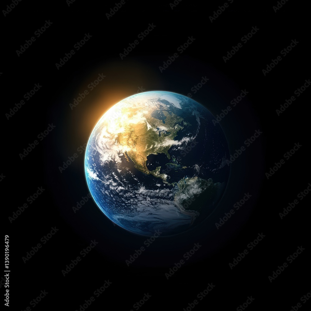 A stunning view of Earth from space, showcasing vibrant colors and the curvature of the planet against a dark background. A stunning view of Earth from space, showcasing vibrant colors and the curvature of the planet against a dark background.