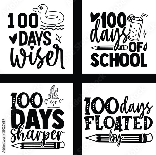 Creative Milestone Design For School Days, Celebration Graphics