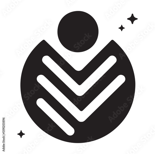 Minimal Checklist logotype, to-do list with checkmarks icon Silhouettes Vector Icon.