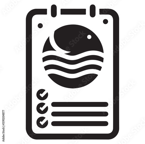 Minimal Checklist logotype, to-do list with checkmarks icon Silhouettes Vector Icon.