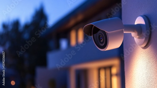 Exterior of a house with visible alarm system signage, representing burglary deterrence