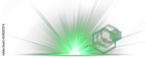 Shimmering light flash erupts with star-dust brilliance. Bokeh particles swirl gently inside solar explosion ring. Glowing flare glistens sharply with radiant white center. Dust sparkle effect floats 