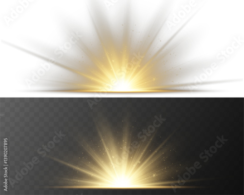 Radiant light burst forms celestial flash of brilliance. White flare glows with shimmering halo on glassy space. Star spark explodes softly in high-impact shine effect. Magic dust twinkles