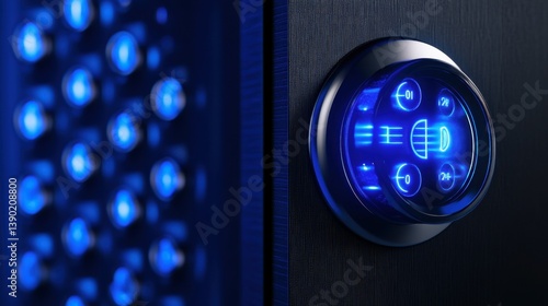 Keyless entry door lock glowing in the dark with tamper alerts