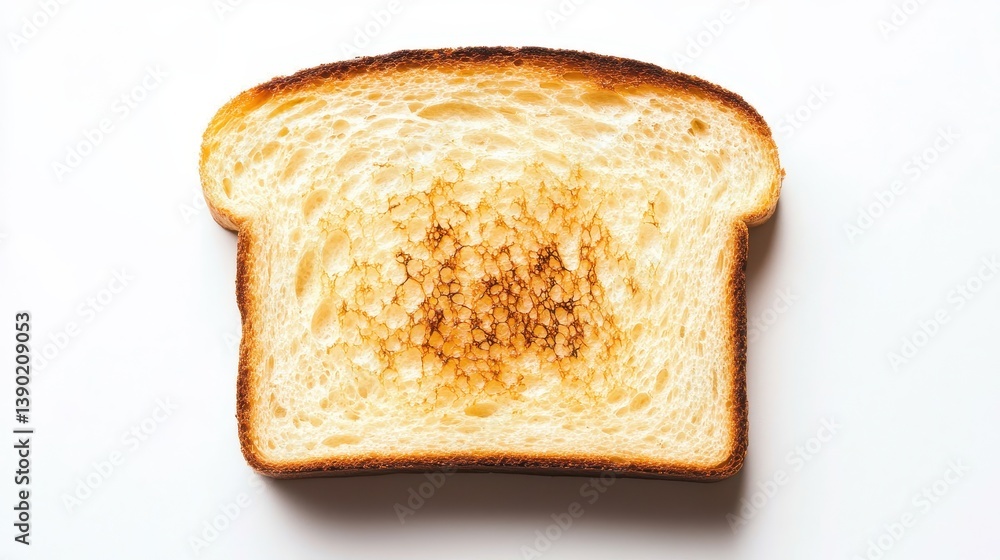 Toasted Bread Slice with Brown Highlight Toasted Bread Slice with Brown Highlight