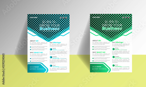 Modern business flyer template, abstract business flyer and creative design, editable vector template design, flyer template layout design