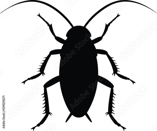 Cockroach silhouette vector, Cockroach black clip art