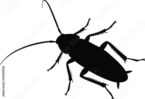 Cockroach silhouette vector, Cockroach black clip art